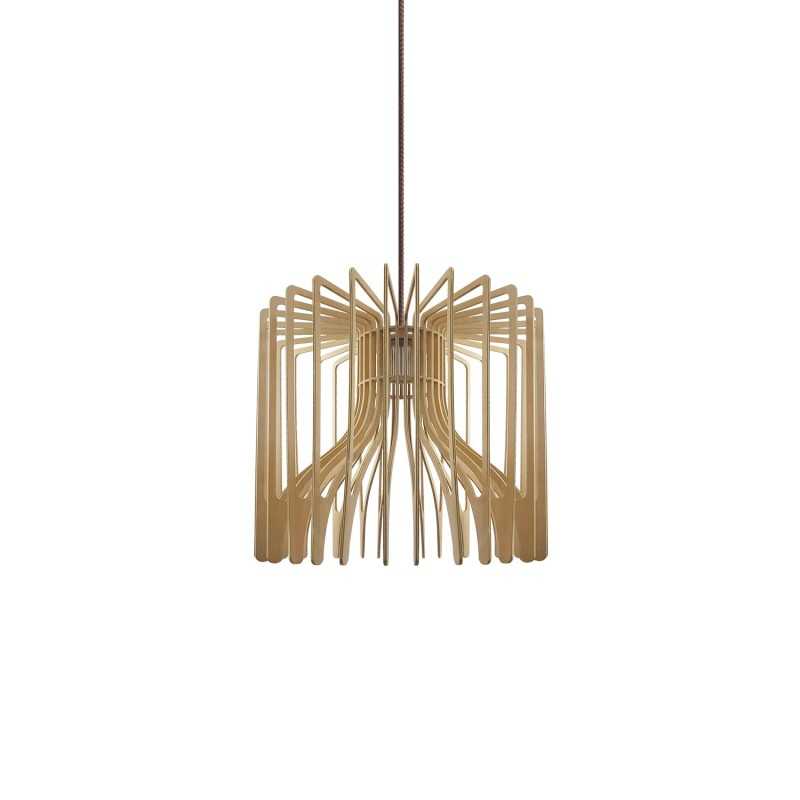 VINCQ suspension simple en bois E27 LED couleur bois
