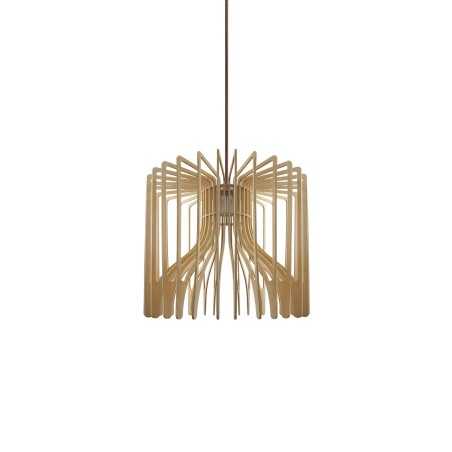 VINCQ suspension simple en bois E27 LED couleur bois