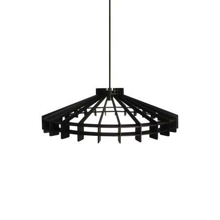 BRAIS suspension simple en bois E27 LED couleur noir