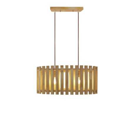 Suspension simple NOYAN bois E27 LED couleur bois
