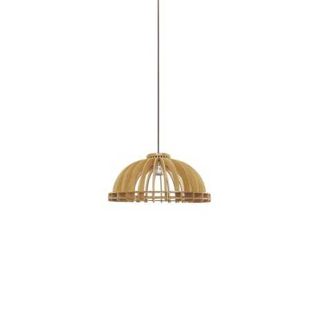 FORGE suspension simple en bois E27 LED couleur bois