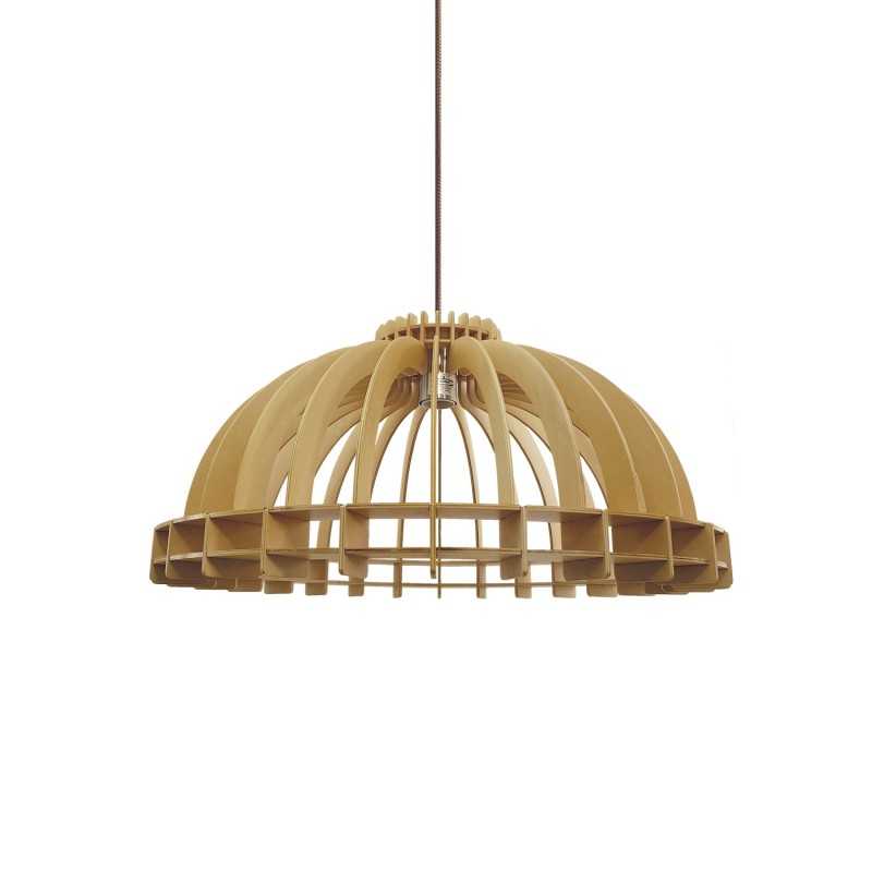 Suspension simple VINCE bois E27 LED couleur bois