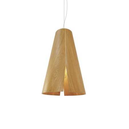 Suspension simple BRAIN en bois E27 LED couleur bois