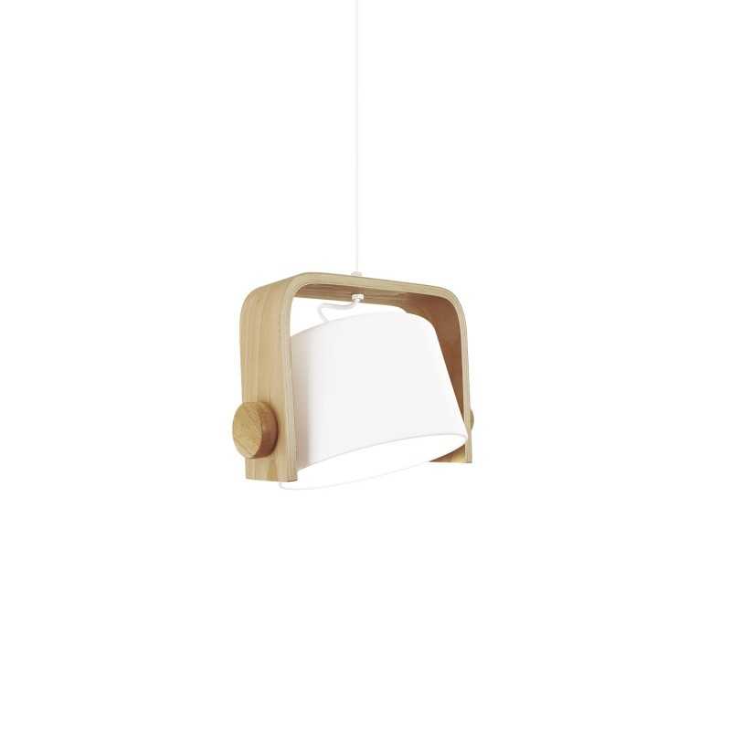 Suspension simple LITS bois E27 LED couleur blanc