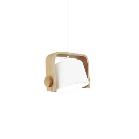 Suspension simple LITS bois E27 LED couleur blanc
