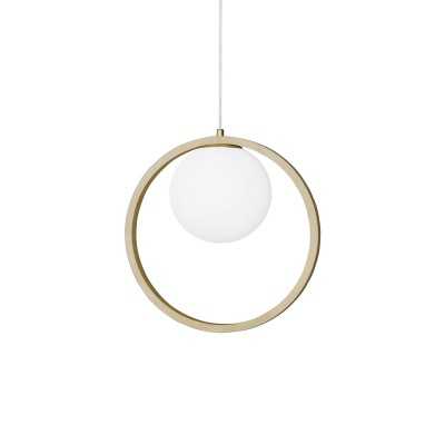 BINON suspension simple en bois E27 LED couleur bois