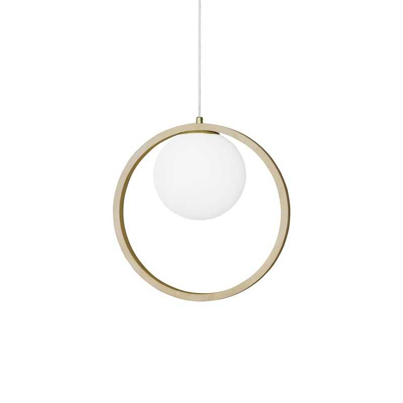 BINON suspension simple en bois E27 LED couleur bois