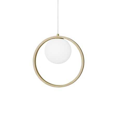 BINON suspension simple en bois E27 LED couleur bois
