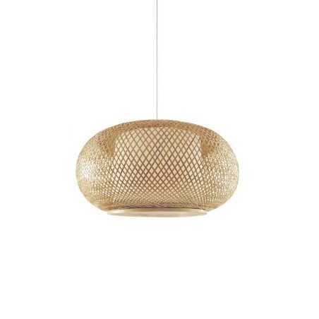 ROHAN suspension simple en bambou E27 LED couleur bois