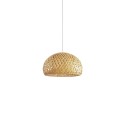 MAYAN bambou E27 LED couleur bois suspension simple