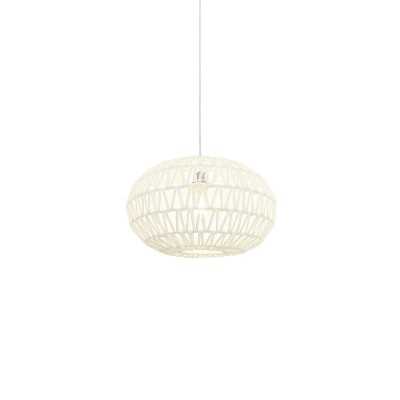 BIARS suspension textile simple E27 LED couleur blanc