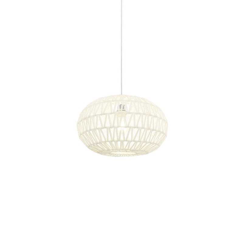 BIARS suspension textile simple E27 LED couleur blanc