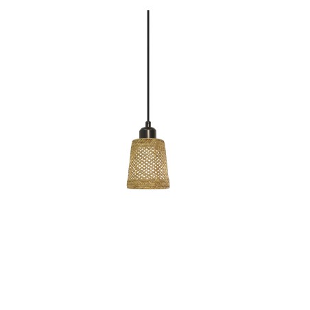LIZAN suspension simple osier E14 LED couleur bois