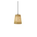 REAUD suspension simple osier E27 LED couleur bois