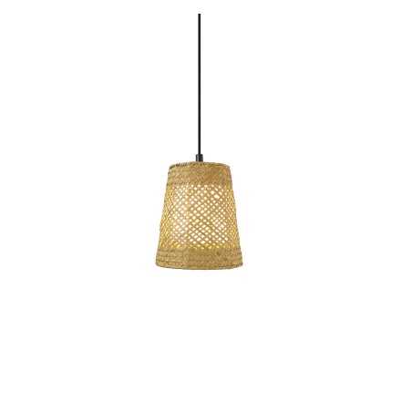 REAUD suspension simple osier E27 LED couleur bois