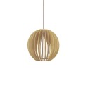 Suspension simple MOUSTER en bois E27 LED couleur bois