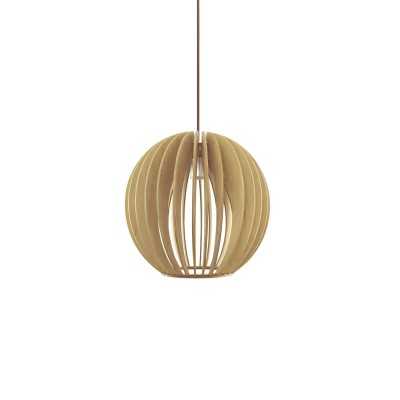Suspension simple MOUSTER en bois E27 LED couleur bois