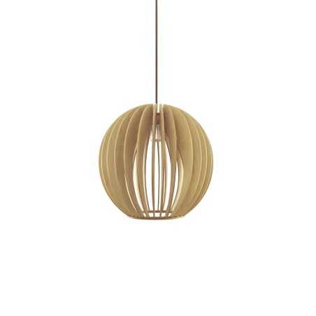 Suspension simple MOUSTER en bois E27 LED couleur bois