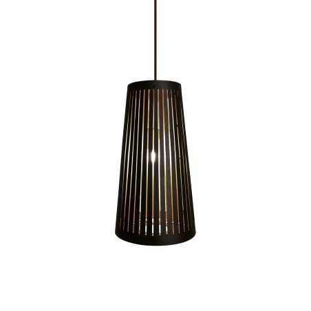 Suspension LED E27 simple en bois BROIS