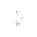 DORREA suspension LED simple aluminium 3W+6W 430Lm blanc
