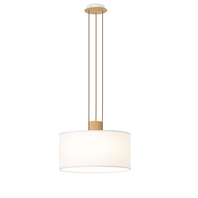 Suspension simple VALS bois E27 LED couleur blanc