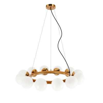 ORNAC suspension multiple métal E14 LED couleur laiton brossé