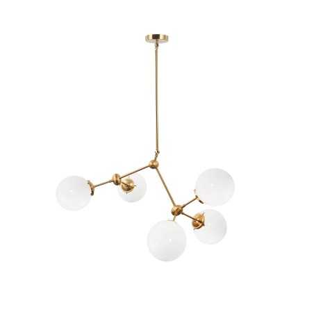 Suspension multiple OULS métal E27 LED coloris laiton brossé