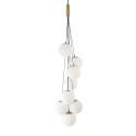 DORCHES suspension multiple métal E27 LED couleur bois