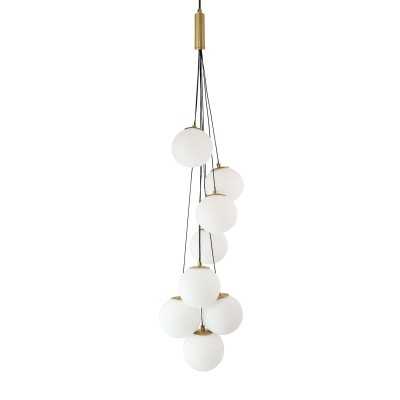 DORCHES suspension multiple métal E27 LED couleur bois
