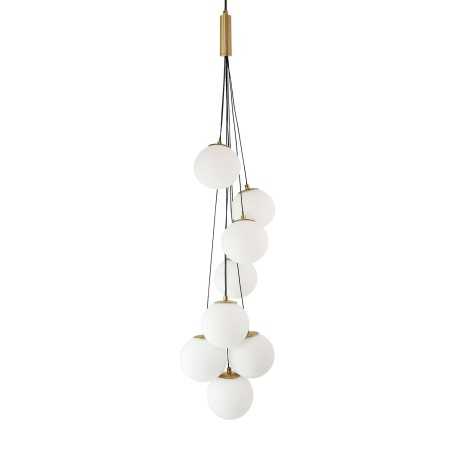 DORCHES suspension multiple métal E27 LED couleur bois