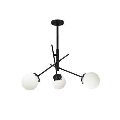 TRAIN suspension multiple en métal E27 LED couleur noir
