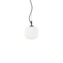 Suspension simple CASONE métal E27 LED couleur noir
