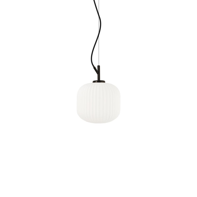 Suspension simple CASONE métal E27 LED couleur noir
