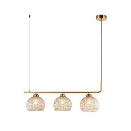 NAFOUR suspension multiple en métal E27 LED couleur laiton brossé