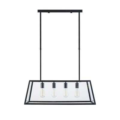 Suspension multiple MONAS fer E27 LED couleur noir