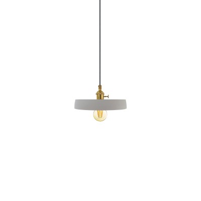 Suspension simple ciment TRONC E27 LED couleur ciment