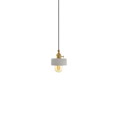 Suspension simple TAGNE ciment E27 LED couleur ciment