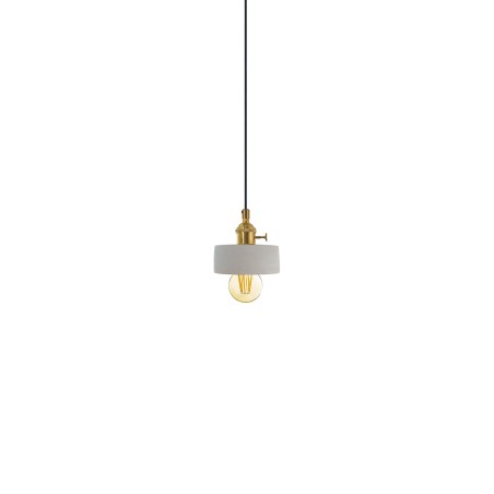 Suspension simple TAGNE ciment E27 LED couleur ciment