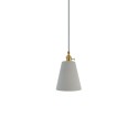 MACOU suspension simple ciment E27 LED couleur ciment