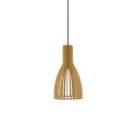 Suspension LED E27 simple en bois POIXE