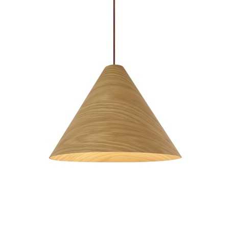 KERVAU suspension simple en bois E27 LED couleur bois
