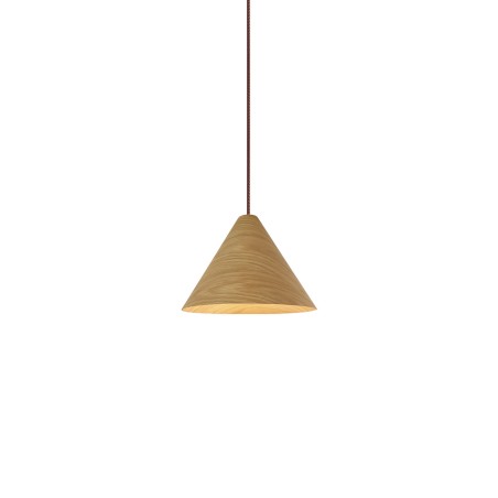 Suspension simple LUNET en bois E27 LED couleur bois
