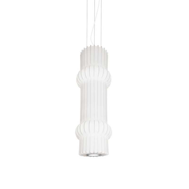 COUTY suspension simple résine polymère E27 blanc LED