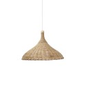 GOUDOU rotin E27 LED couleur bois suspension simple