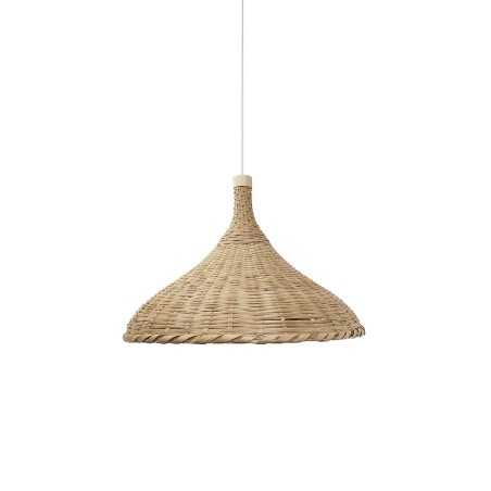 GOUDOU rotin E27 LED couleur bois suspension simple