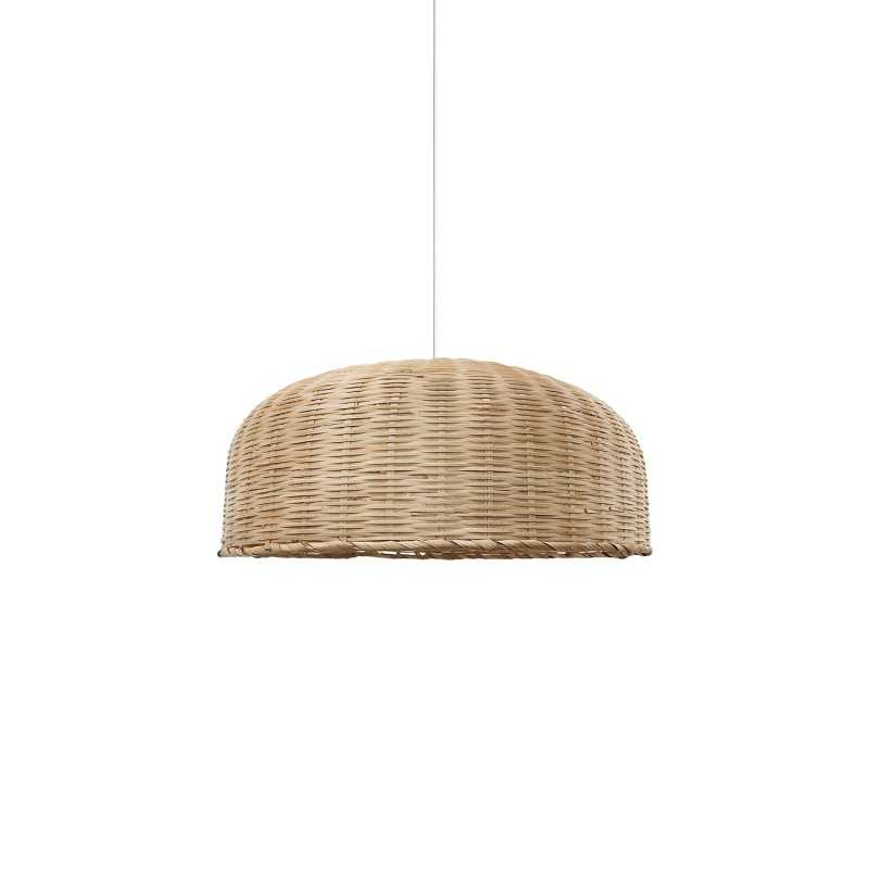 SONGY rotin E27 LED couleur bois suspension simple