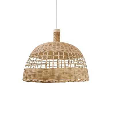 ORNEX rotin E27 LED suspension simple couleur bois