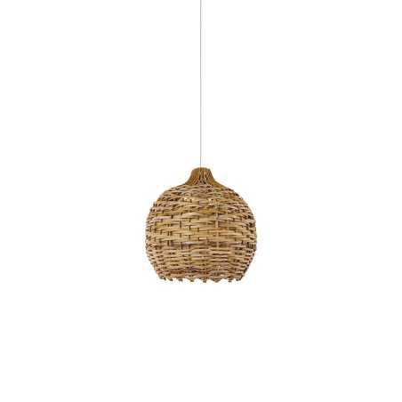 HERMY rotin E27 LED suspension simple couleur bois
