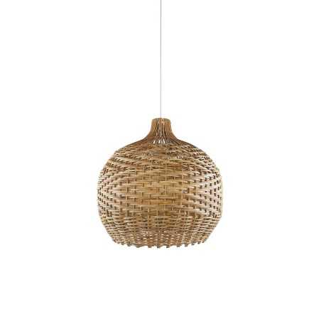 VIGNY rotin E27 LED suspension simple couleur bois