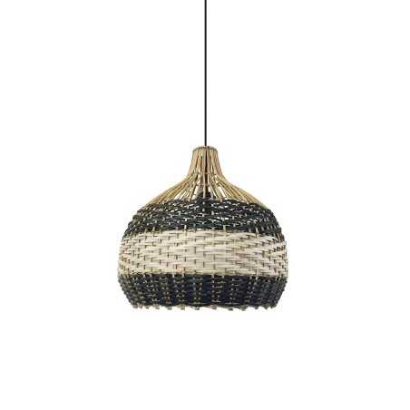 BALME rotin E27 LED suspension simple noir